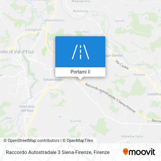 Mappa Raccordo Autostradale 3 Siena-Firenze