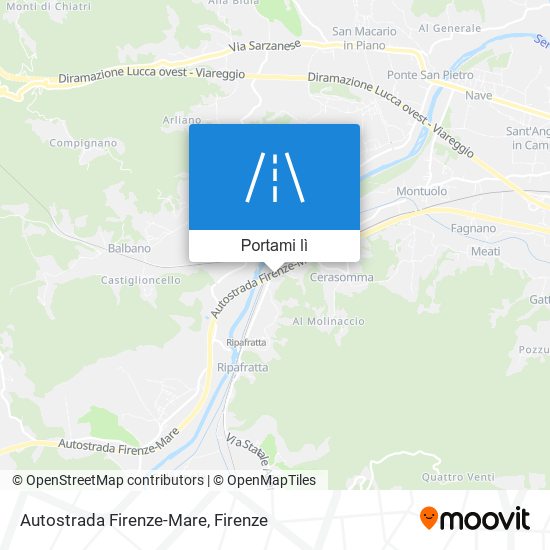 Mappa Autostrada Firenze-Mare