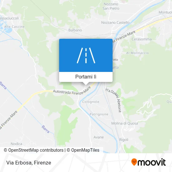 Mappa Via Erbosa