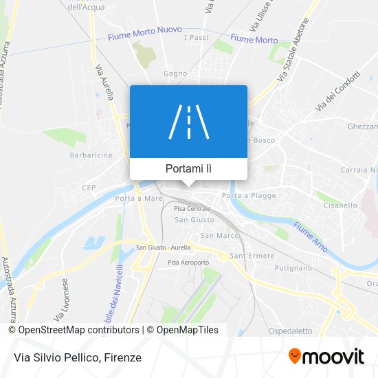 Mappa Via Silvio Pellico