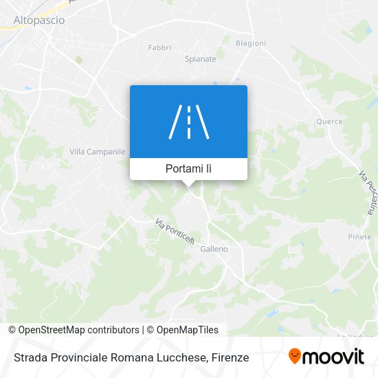 Mappa Strada Provinciale Romana Lucchese