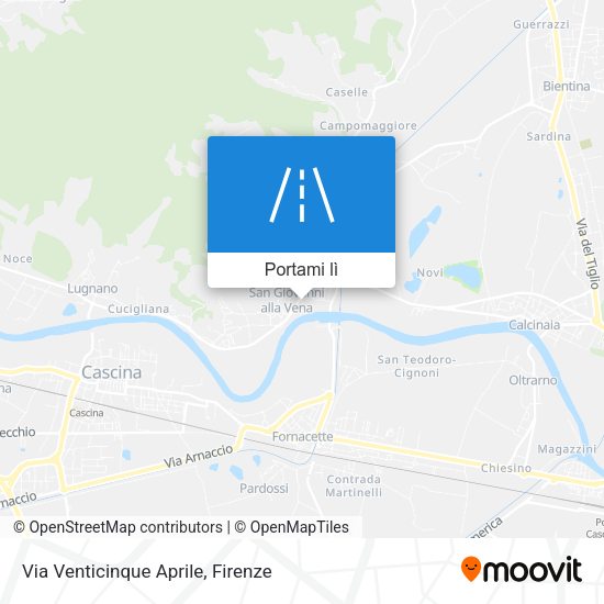 Mappa Via Venticinque Aprile