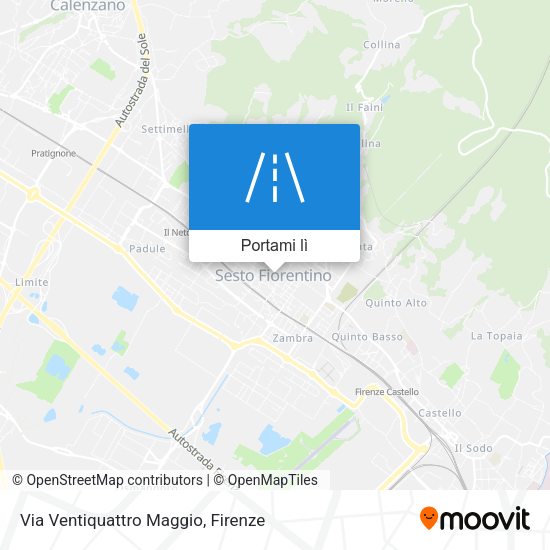 Mappa Via Ventiquattro Maggio