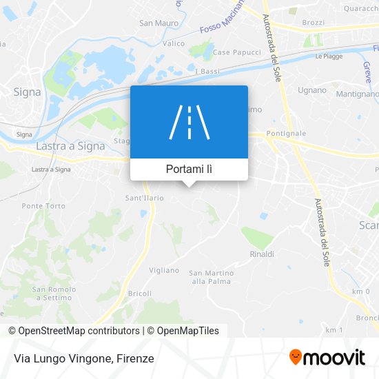 Mappa Via Lungo Vingone