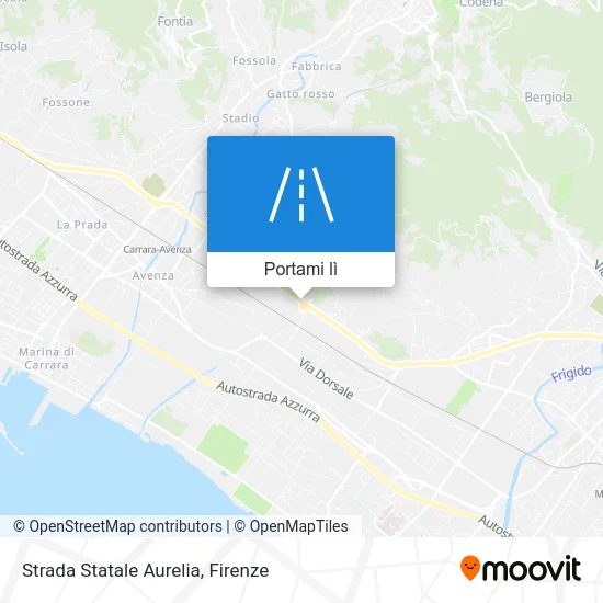 Mappa Strada Statale Aurelia