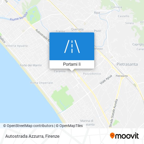 Mappa Autostrada Azzurra