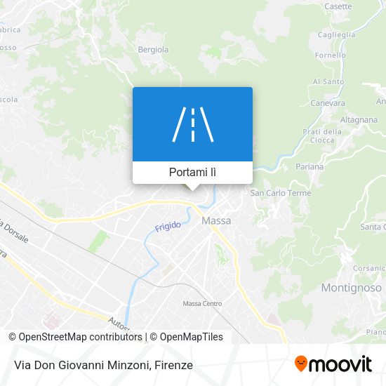 Mappa Via Don Giovanni Minzoni