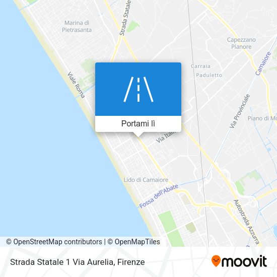 Mappa Strada Statale 1 Via Aurelia