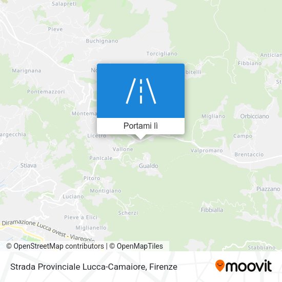 Mappa Strada Provinciale Lucca-Camaiore