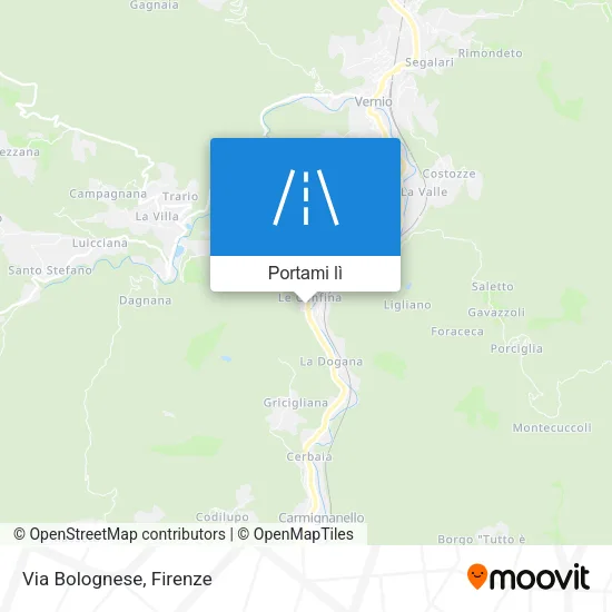 Mappa Via Bolognese