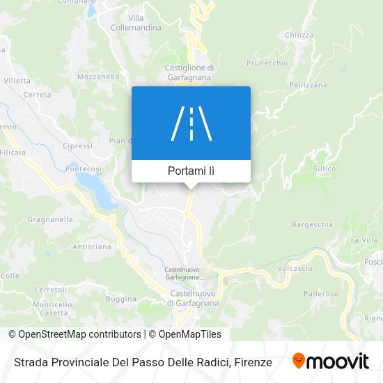 Mappa Strada Provinciale Del Passo Delle Radici