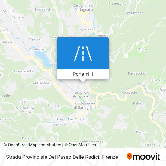 Mappa Strada Provinciale Del Passo Delle Radici