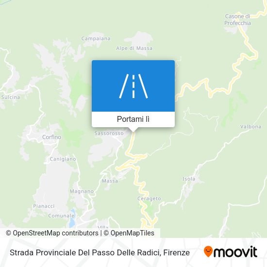 Mappa Strada Provinciale Del Passo Delle Radici