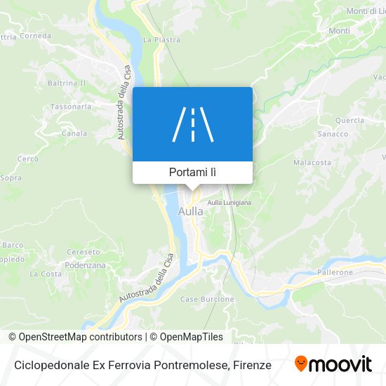 Mappa Ciclopedonale Ex Ferrovia Pontremolese