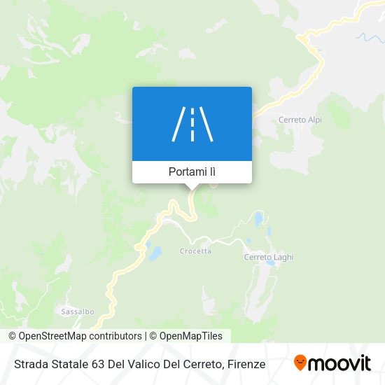 Mappa Strada Statale 63 Del Valico Del Cerreto