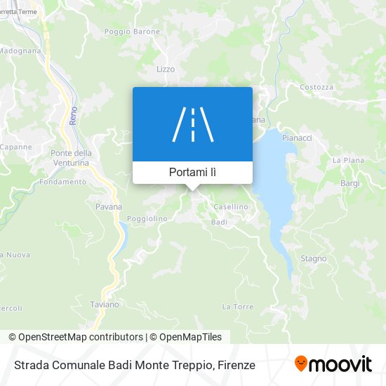 Mappa Strada Comunale Badi Monte Treppio