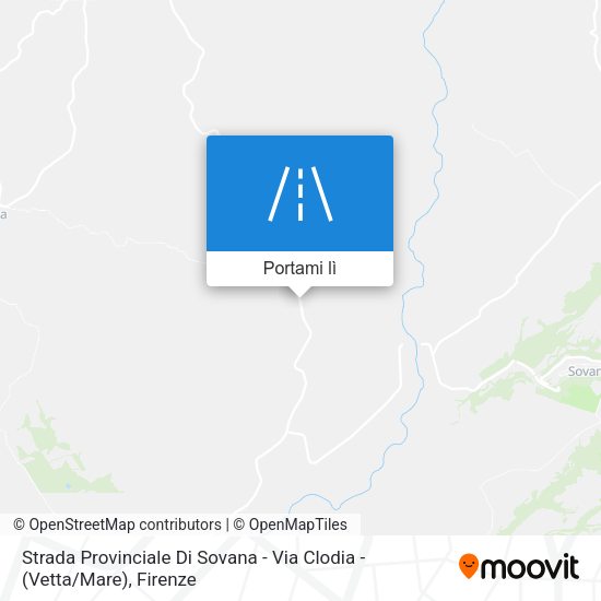 Mappa Strada Provinciale Di Sovana - Via Clodia -(Vetta / Mare)