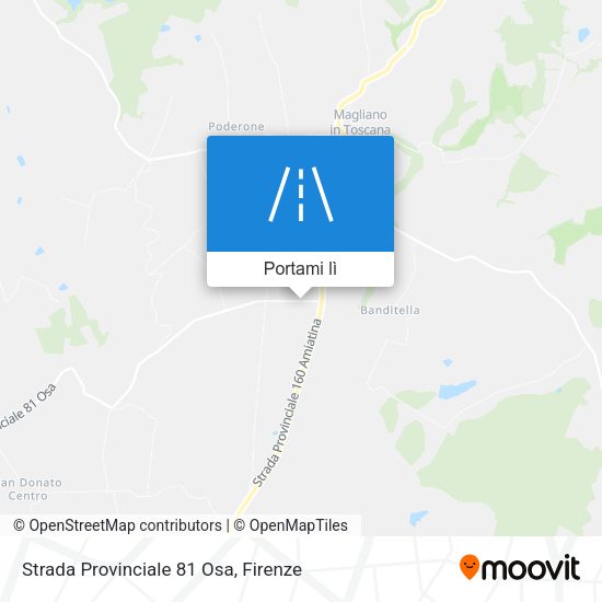 Mappa Strada Provinciale 81 Osa