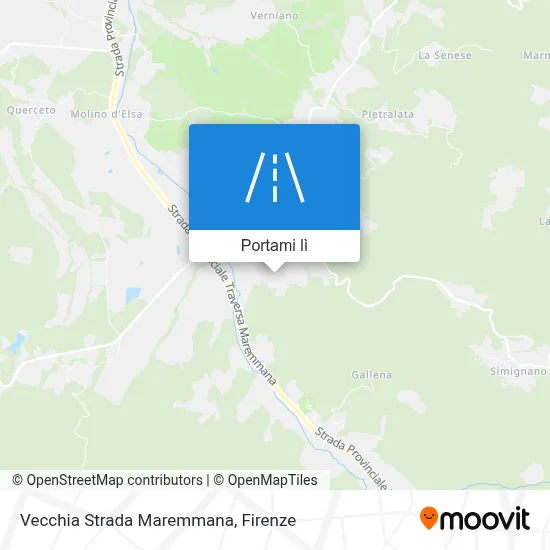 Mappa Vecchia Strada Maremmana