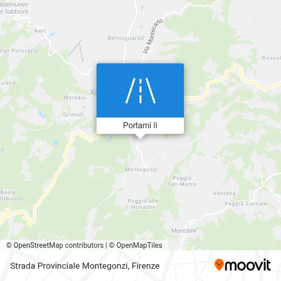 Mappa Strada Provinciale Montegonzi