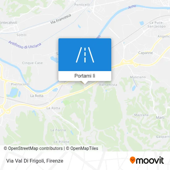 Mappa Via Val Di Frigoli