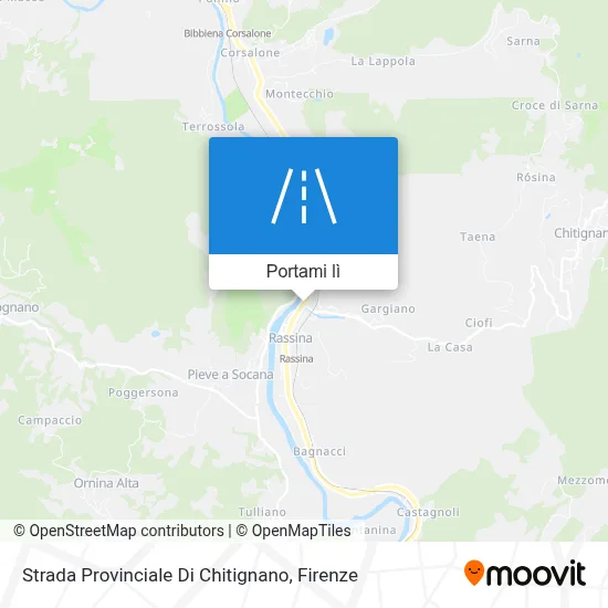 Mappa Strada Provinciale Di Chitignano