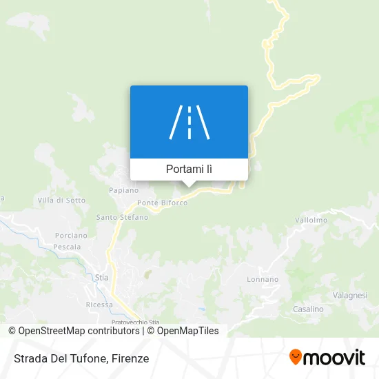 Mappa Strada Del Tufone