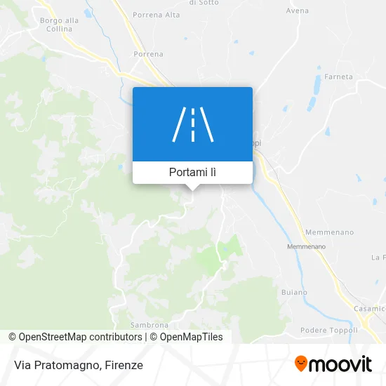 Mappa Via Pratomagno