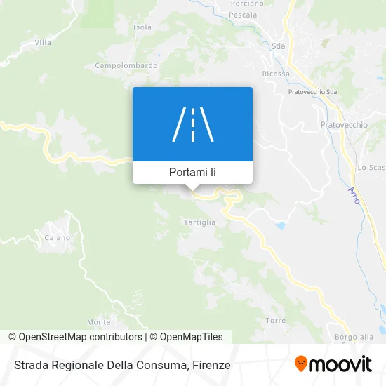 Mappa Strada Regionale Della Consuma