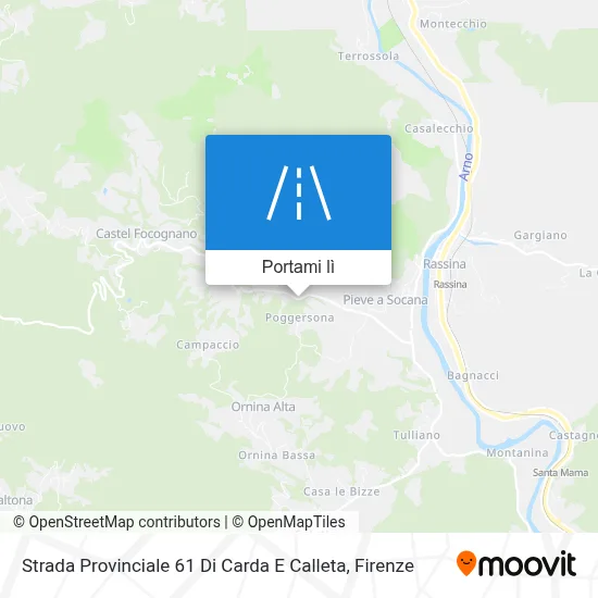 Mappa Strada Provinciale 61 Di Carda E Calleta