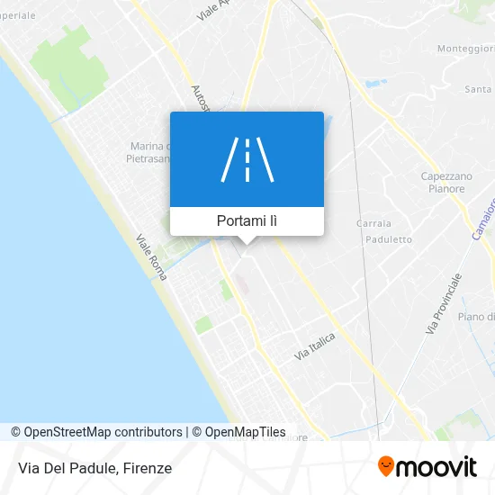 Mappa Via Del Padule