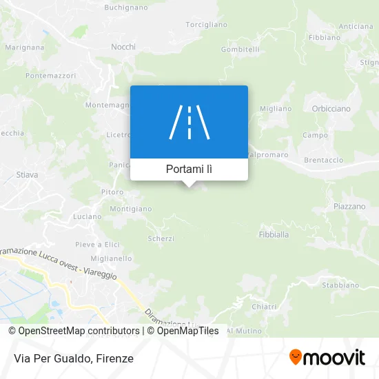 Mappa Via Per Gualdo