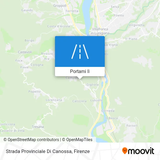 Mappa Strada Provinciale Di Canossa