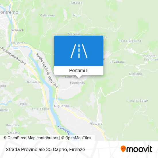 Mappa Strada Provinciale 35 Caprio