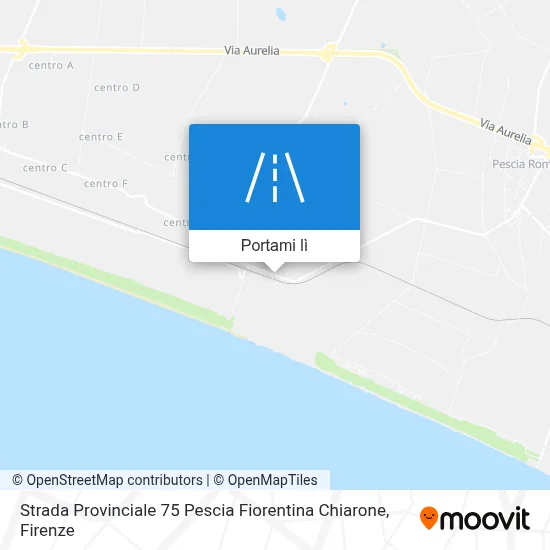 Mappa Strada Provinciale 75 Pescia Fiorentina Chiarone