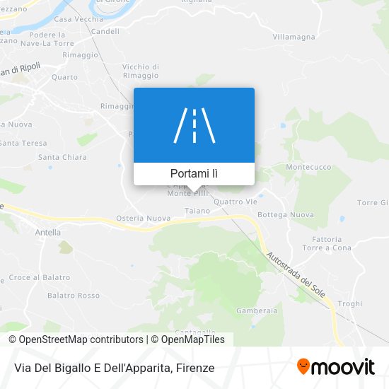 Mappa Via Del Bigallo E Dell'Apparita