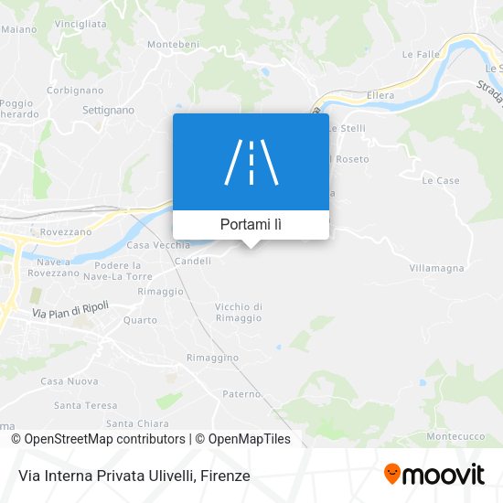 Mappa Via Interna Privata Ulivelli