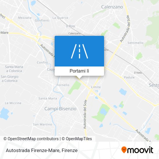 Mappa Autostrada Firenze-Mare