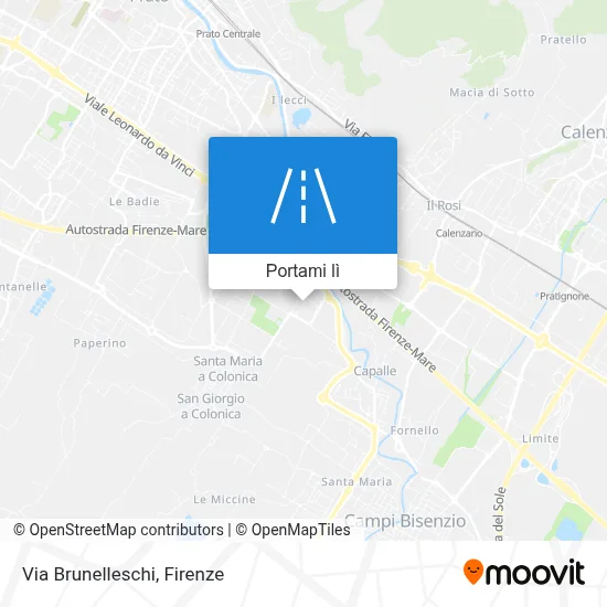 Mappa Via Brunelleschi
