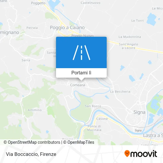 Mappa Via Boccaccio