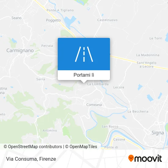 Mappa Via Consuma