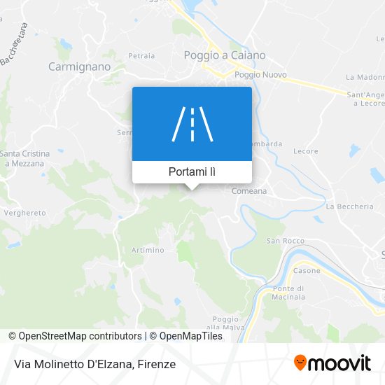 Mappa Via Molinetto D'Elzana