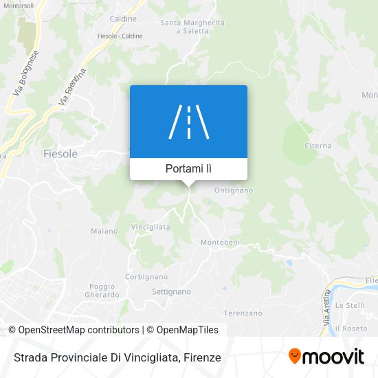 Mappa Strada Provinciale Di Vincigliata