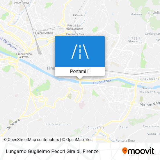 Mappa Lungarno Guglielmo Pecori Giraldi