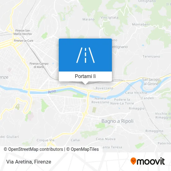 Mappa Via Aretina