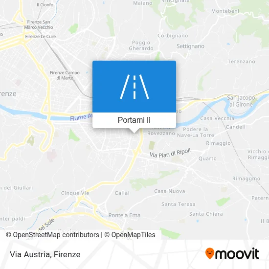 Mappa Via Austria