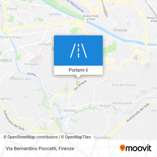 Mappa Via Bernardino Poccetti