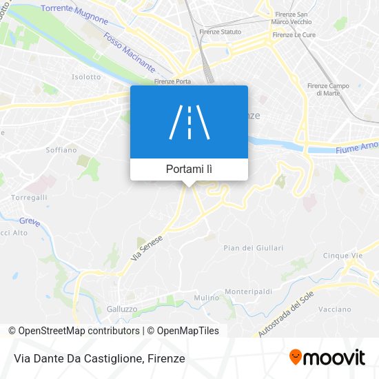 Mappa Via Dante Da Castiglione