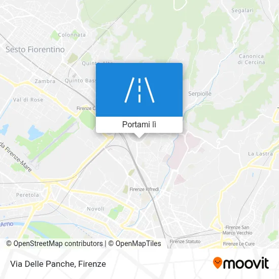 Mappa Via Delle Panche