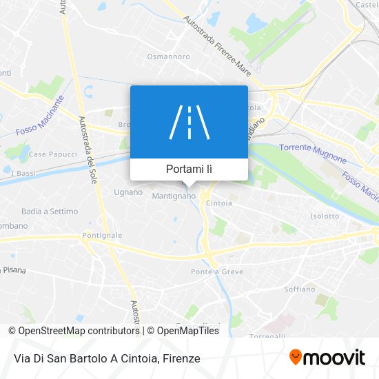 Mappa Via Di San Bartolo A Cintoia